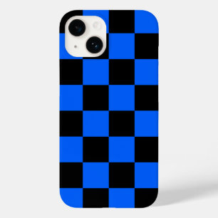 Blauw zwart geruit controlepatroon Case-Mate iPhone 14 hoesje
