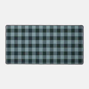 Blauw Zwart geruit Gingham patroon Bureaumat