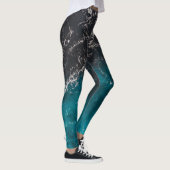Blauw zwart ombre zee leggings (Rechts)