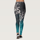 Blauw zwart ombre zee leggings (Achterkant)