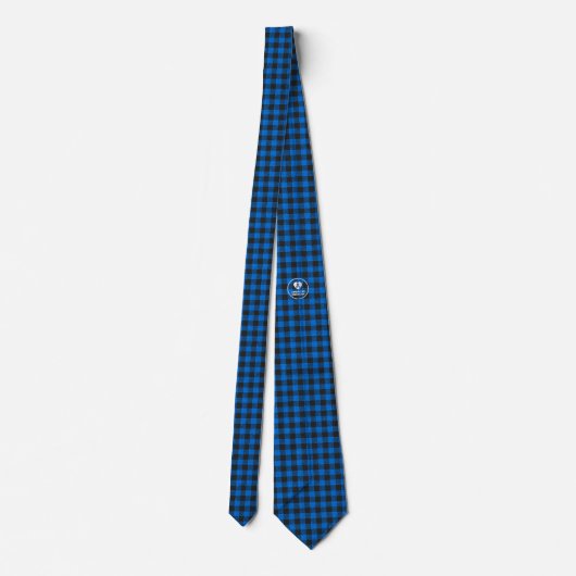 Blauw Zwart Plaid - Emo - Stropdas (Achterkant)