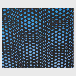 Blauw Zwart Stip Papier Verpakkingscadeau