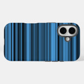 Blauw Zwart Strepen Case-Mate iPhone Case (Achterkant (horizontaal))