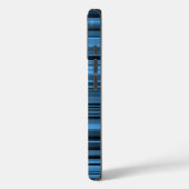 Blauw Zwart Strepen Case-Mate iPhone Case (Achterkant / Links)