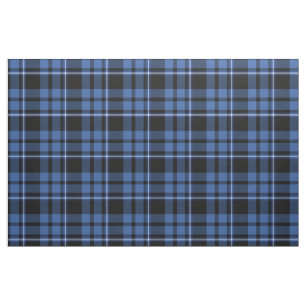 Blauw Zwart Tartan Schots Patroon Stof