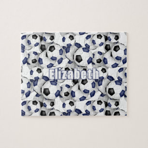 blauw zwart team kleuren jongens voetbal legpuzzel