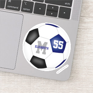 blauw zwart team kleuren jongens voetbal sticker