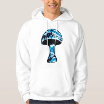 Blauw zwart TieDye paddenstoel Gebost Sweatshirt