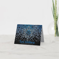 Blauw Zwart Videogame Gamer Bar Mitzvah Dank u