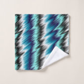 Blauw zwart-wit abstract bad handdoek (Wasdoekje)