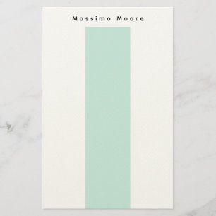 Blauw Zwart Wit Eenvoudig Elegant Eigen Naam Briefpapier