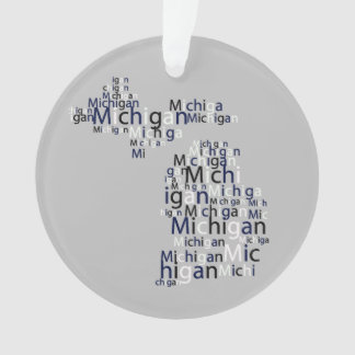 Blauw, Zwart & Wit Michigan Ornament