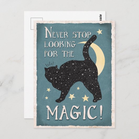 blauw, zwart, zwart, met staartje briefkaart (Voorkant / Achterkant)