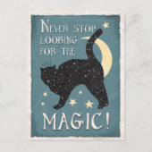 blauw, zwart, zwart, met staartje briefkaart (Voorkant)