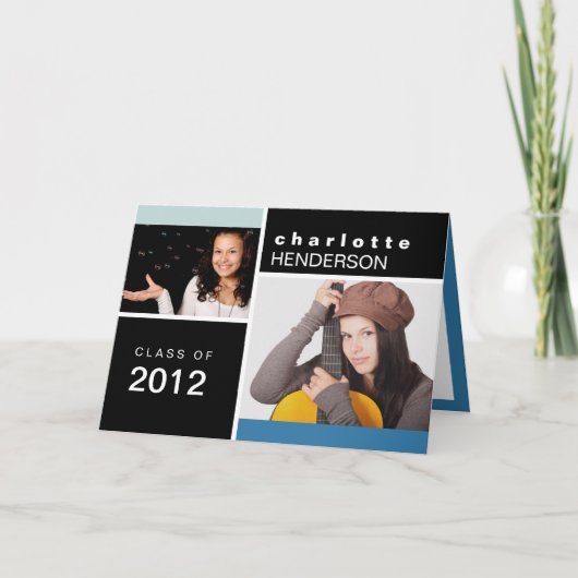 Blauw zwarte aankondiging afstuderen aangepaste fo (Voorkant)