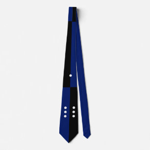 Blauw/zwarte dobbelsteen vrijgezellenfeest cadeau stropdas
