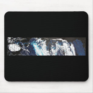 Blauw Zwarte Drip Muismat