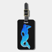 blauw zwarte label bagagelabel (Voorkant verticaal)