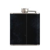 Blauw/zwarte ontwerpkolf heupfles (Achterkant)