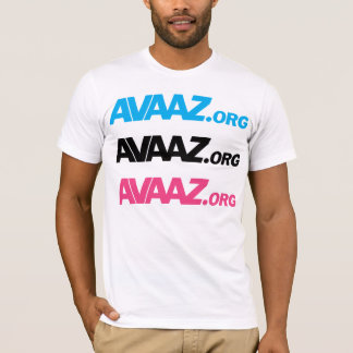 Blauw zwarte roze Logo voor / Pangea achterzijde T-shirt