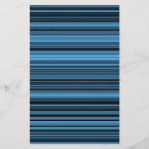 Blauw Zwarte Strepen Naadloos Patroon Briefpapier