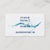 Blauw zwembad visitekaartje (Achterkant)