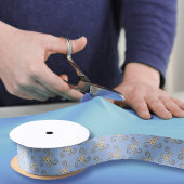 Blauw Zwirly Liberty Flowers Pattern Elegant Flora Lint