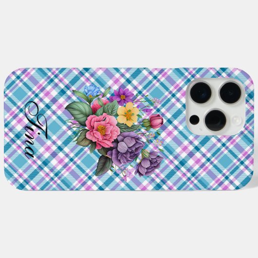 blauwachtige bloem Case-Mate iPhone case (Achterkant (horizontaal))