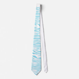 Blauwbandpatroon met Zebra Stropdas