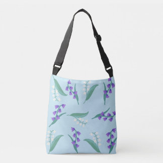 Blauwbellen en sneeuwklokjes crossbody tas