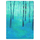 Blauwbellen in een bos bos landschap schilderen klembord (Achterkant)