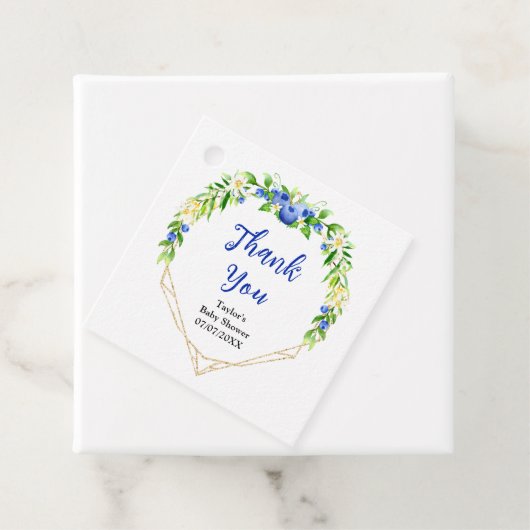 Blauwbes Baby shower Dank u wel Bedankjes Labels (In situ)