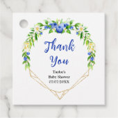 Blauwbes Baby shower Dank u wel Bedankjes Labels (Voorkant)