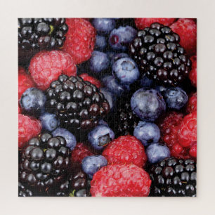Blauwbes, braam en frambozen legpuzzel