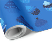 Blauwbes cupcakes cadeaupapier (Rol Hoek)