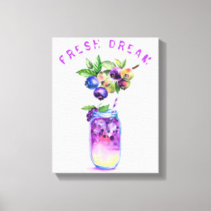 Blauwbes - Drink - zomerstaart Canvas Afdruk