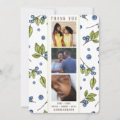 Blauwbes Foto Dank je aankondiging (Voorkant)