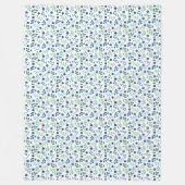 Blauwbes met groen lederen patroon fleece deken (Voorkant)