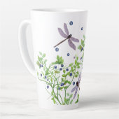 Blauwbes met libellen latte mok (Linkerhoek)