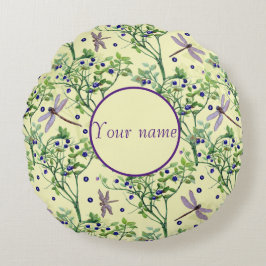 Blauwbes met libellen rond kussen