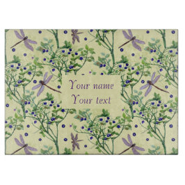 Blauwbes met libellen snijplank