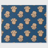 Blauwbes muffins cadeaupapier (Vlak)