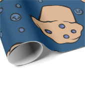 Blauwbes muffins cadeaupapier (Rol Hoek)