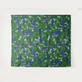 Blauwbes op wit wandkleed (Voorkant (horizontaal))