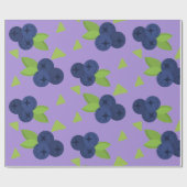 blauwbes patroon cadeaupapier (Vlak)