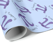 Blauwbes Pi Symbool Cute Wiskunde leraar Cadeaupapier (Rol Hoek)