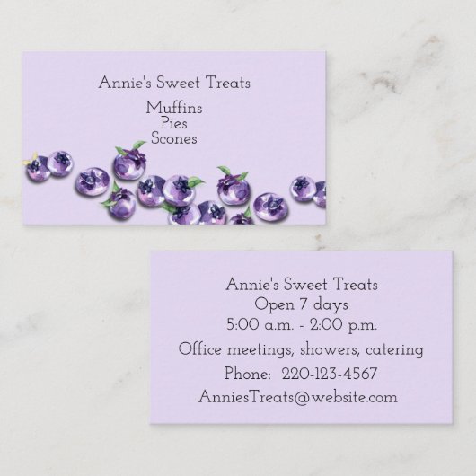 Blauwbes Visitekaartje (Voorkant / Achterkant)