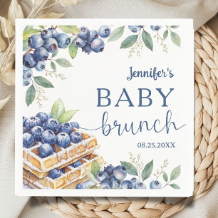 Blauwbes Wafel Jongen Baby Shower Brunch Papier Servet