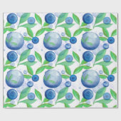 Blauwbes waterverf cadeaupapier (Vlak)