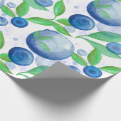 Blauwbes waterverf cadeaupapier (Hoek)